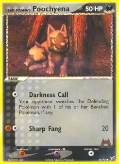Carta Team Magma's Poochyena