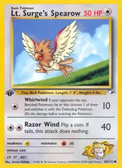 Carta Lt. Surge's Spearow