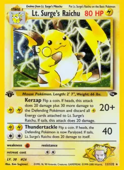 Carta Lt. Surge's Raichu