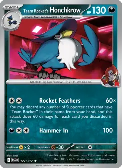 Carta Team Rocket's Honchkrow