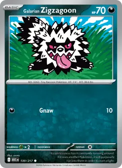 Carta Galarian Zigzagoon