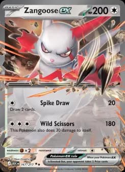 Carta Zangoose ex