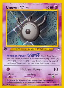 Carta Unown [W]