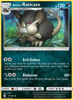 Carta Alolan Raticate