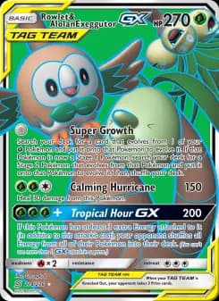 Carta Rowlet & Alolan Exeggutor GX