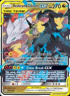 Carta Reshiram & Zekrom GX