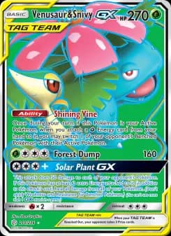 Carta Venusaur & Snivy GX