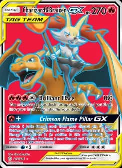 Carta Charizard & Braixen GX