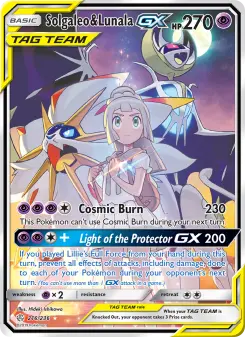 Carta Solgaleo & Lunala GX