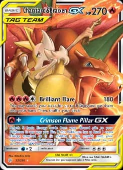Carta Charizard & Braixen GX