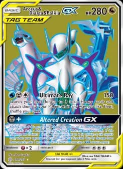 Carta Arceus & Dialga & Palkia GX