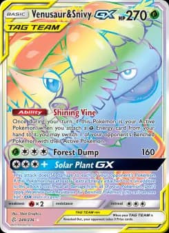 Carta Venusaur & Snivy GX