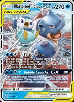 Carta Blastoise & Piplup GX