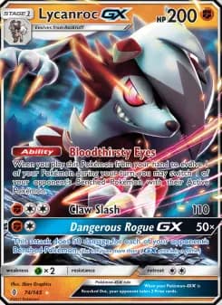 Carta Lycanroc GX