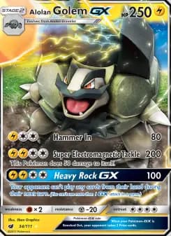Carta Alolan Golem GX