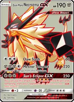 Carta Dusk Mane Necrozma GX