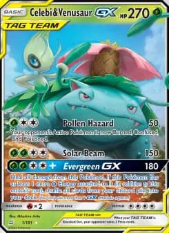 Carta Celebi & Venusaur GX