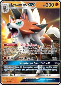 Carta Lycanroc GX