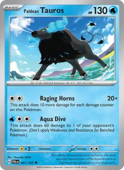 Carta Paldean Tauros