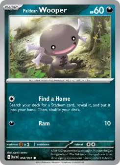 Carta Paldean Wooper