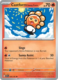 Carta Castform Sunny Form