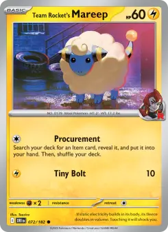 Carta Team Rocket's Mareep
