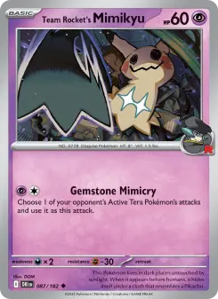 Carta Team Rocket's Mimikyu