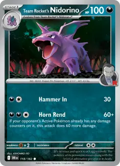 Carta Team Rocket's Nidorino