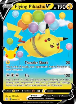 Carta Flying Pikachu V