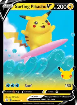 Carta Surfing Pikachu V