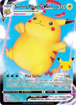 Carta Surfing Pikachu VMAX