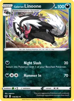Carta Galarian Linoone
