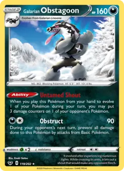 Carta Galarian Obstagoon
