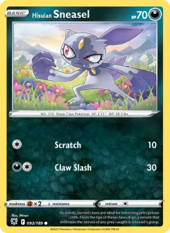 Carta Hisuian Sneasel