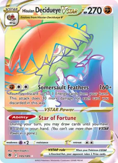 Carta Hisuian Decidueye VSTAR