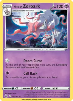 Carta Hisuian Zoroark
