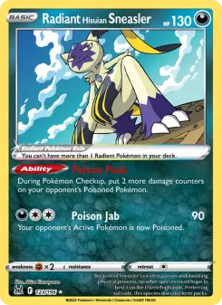Carta Radiant Hisuian Sneasler