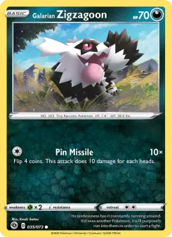 Carta Galarian Zigzagoon