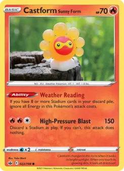 Carta Castform Sunny Form