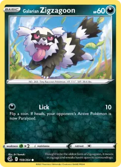 Carta Galarian Zigzagoon