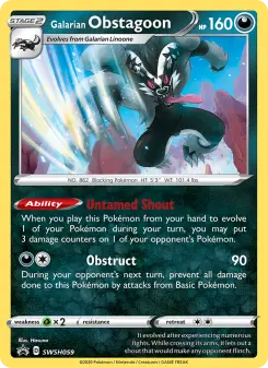 Carta Galarian Obstagoon