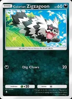 Carta Galarian Zigzagoon