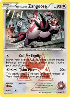 Carta Team Magma's Zangoose
